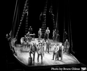 The Cast of "Swept Away" including 
Stark Sands, Wayne Duvall, John Gallagher, Jr., A Photo