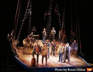 The Cast of "Swept Away" including 
Stark Sands, Wayne Duvall, John Gallagher, Jr., A Photo