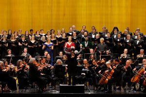 Eun Sun Kim with San Francisco Opera Orchestra and Chorus & vocal soloists Jennifer Holloway, Annika Schlicht, Russell Thomas, and Kwangchul Youn @ BroadwayWorld Eun Sun Kim with San Francisco Opera Orchestra and Chorus & vocal soloists Jennifer H Photo