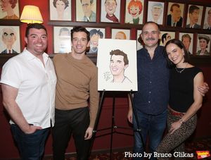 Michael Urie, Jimmy Smagula with cast from ''SPAMALOT'' Photo