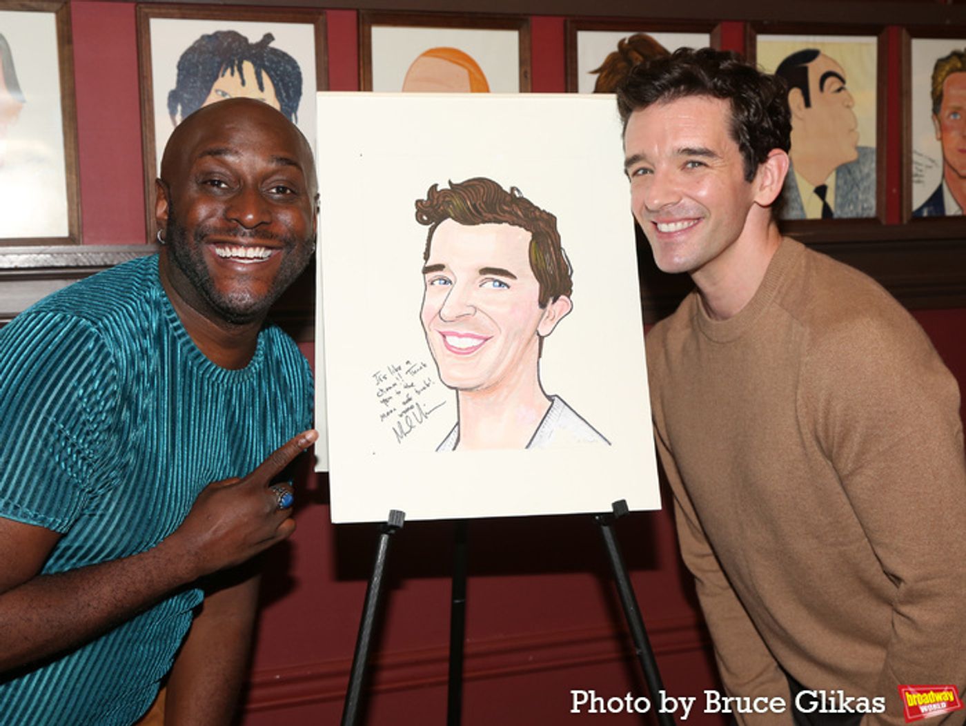 Photos: Michael Urie Unveils Sardi's Caricature Photos: Michael Urie Unveils Sardi's Caricature Image