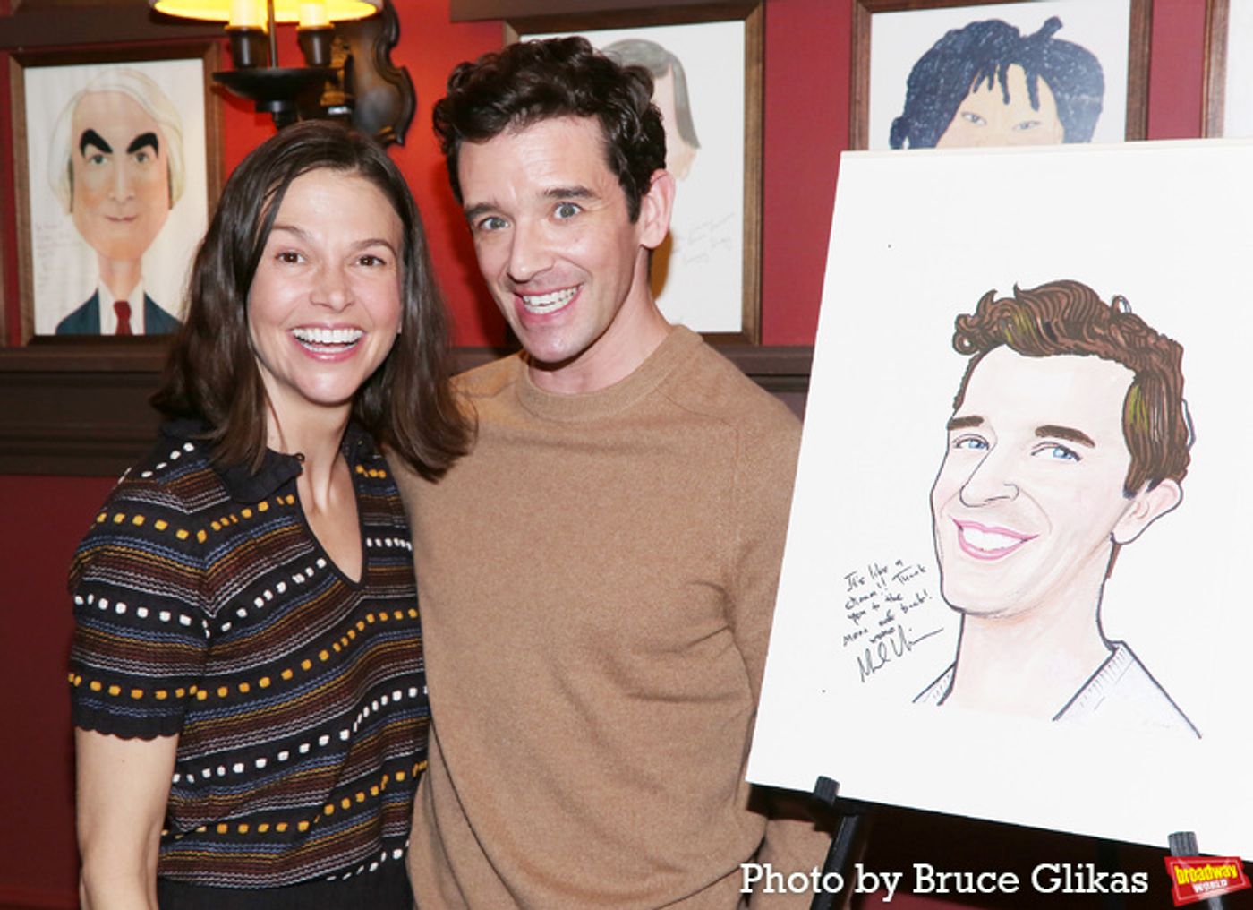 Photos: Michael Urie Unveils Sardi's Caricature Photos: Michael Urie Unveils Sardi's Caricature Image