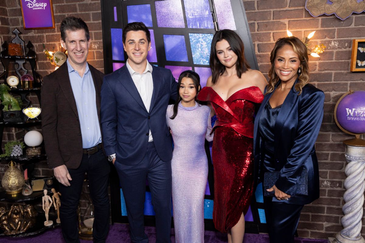 CHARLIE ANDREWS (EVP, LIVE ACTION AND UNSCRIPTED SERIES, DISNEY BRANDED TELEVISION), DAVID HENRIE (EXECUTIVE PRODUCER), JANICE LEANN BROWN, SELENA GOMEZ (EXECUTIVE PRODUCER), AYO DAVIS (PRESIDENT, DISNEY BRANDED TELEVISION) at 