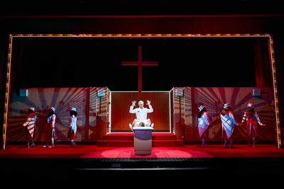 Andy Karl, Alyse Alan Louis, and the cast Photo