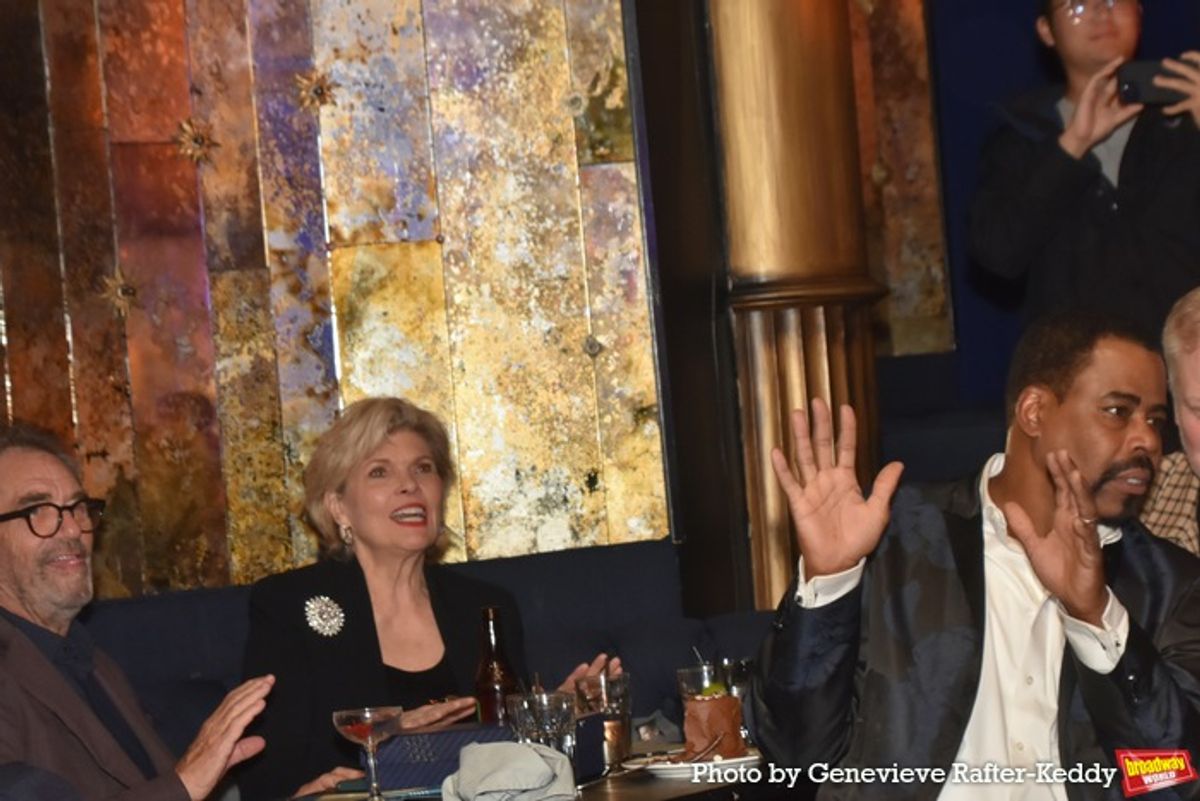 Huey Lewis, Debra Monk and Bernard Dotson at 