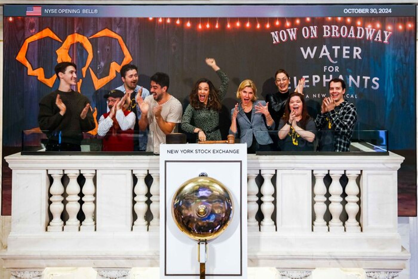 Photos: WATER FOR ELEPHANTS Rings the Opening Bell at the New York Stock Exchange  Image