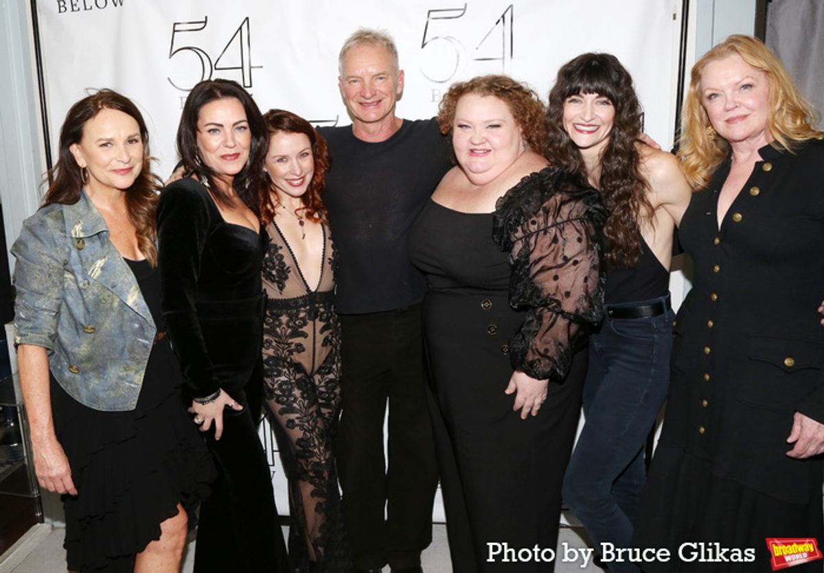 Sally Ann Triplett, Rachel Tucker, Sarah Hunt, Sting, Shawna Hamic, Dawn Cantwell and Leah Hocking at 