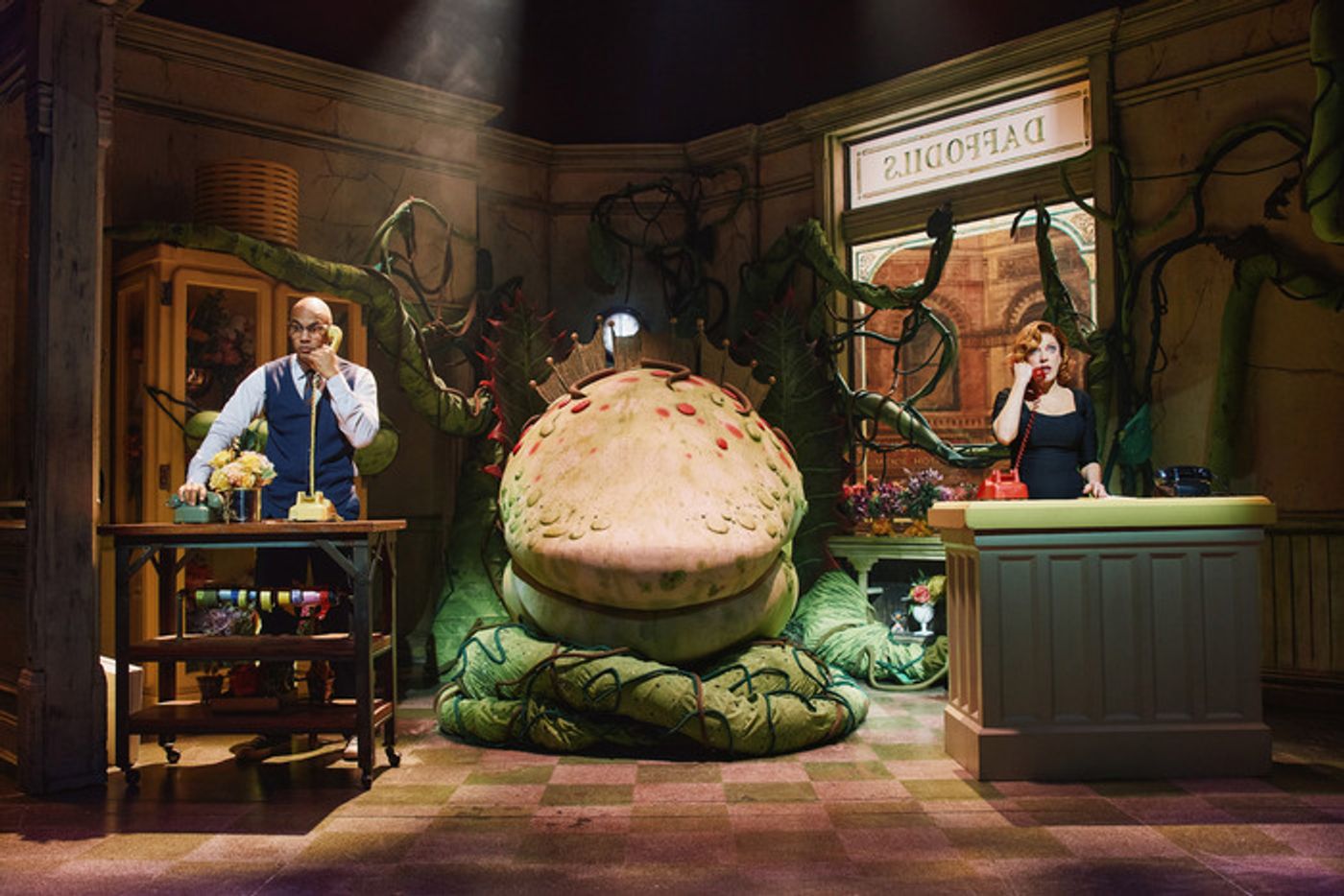 Photos: Sherie Rene Scott and Nicholas Christopher in LITTLE SHOP OF HORRORS  Image