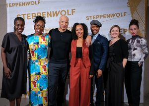 Director Awoye Timpo, Playwright Ngozi Anyanwu, Artistic Director Glenn Davis, Brittany Bradford, ensemble member Jon Michael Hill, Executive Director Brooke Flanagan and Artistic Director Audrey Francis @ BroadwayWorld Director Awoye Timpo, Playwright Ngozi Anyanwu, Artistic Director Glenn Davis, Britta Photo