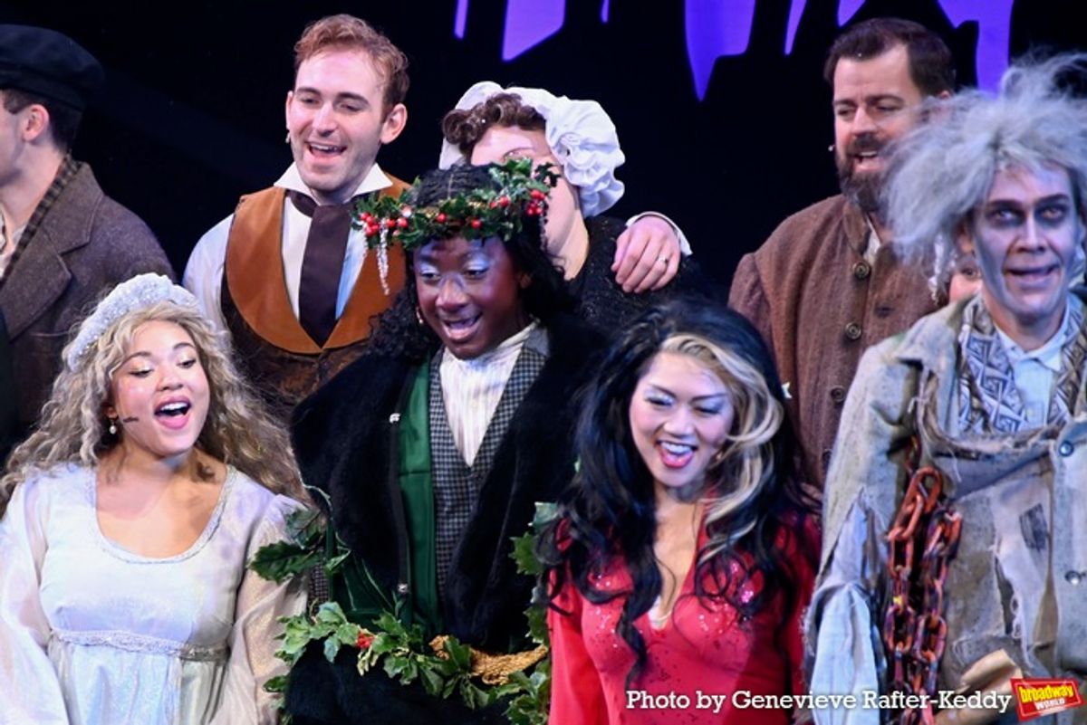 Grace Ellis Soloman, Mekhi Holloway, Saki Masuda, Richard Rowan and the cast of A Christmas Carol at 