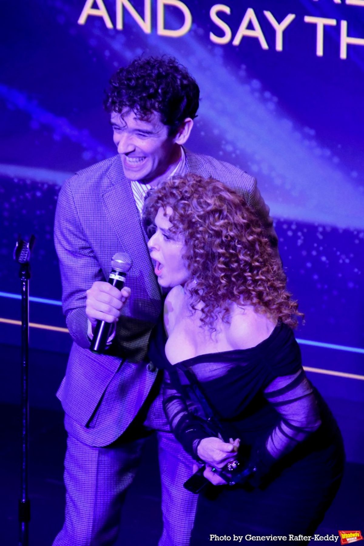 Michael Urie and Bernadette Peters  at 