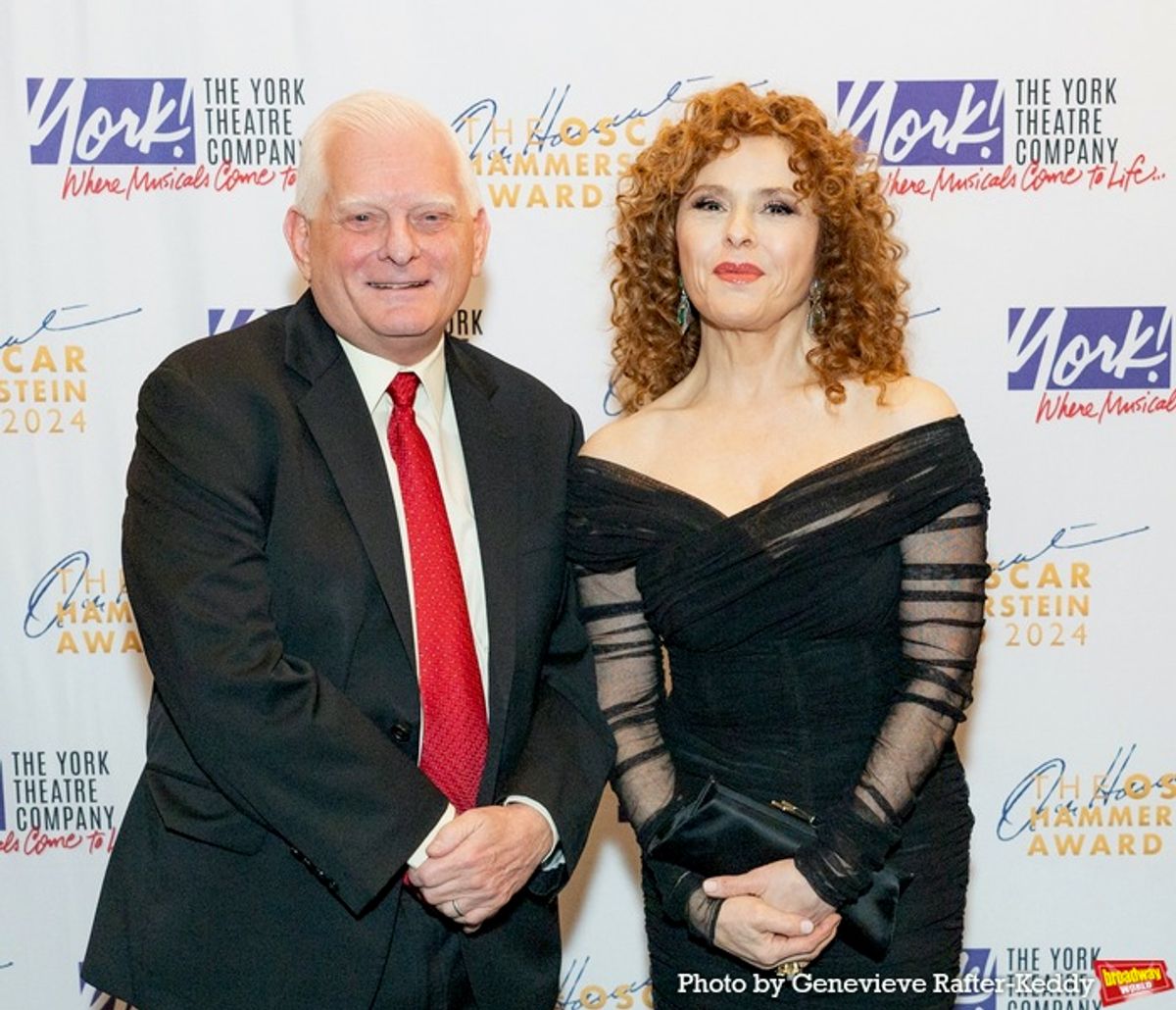 Honorees Ted Snowdon and Bernadette Peters at 