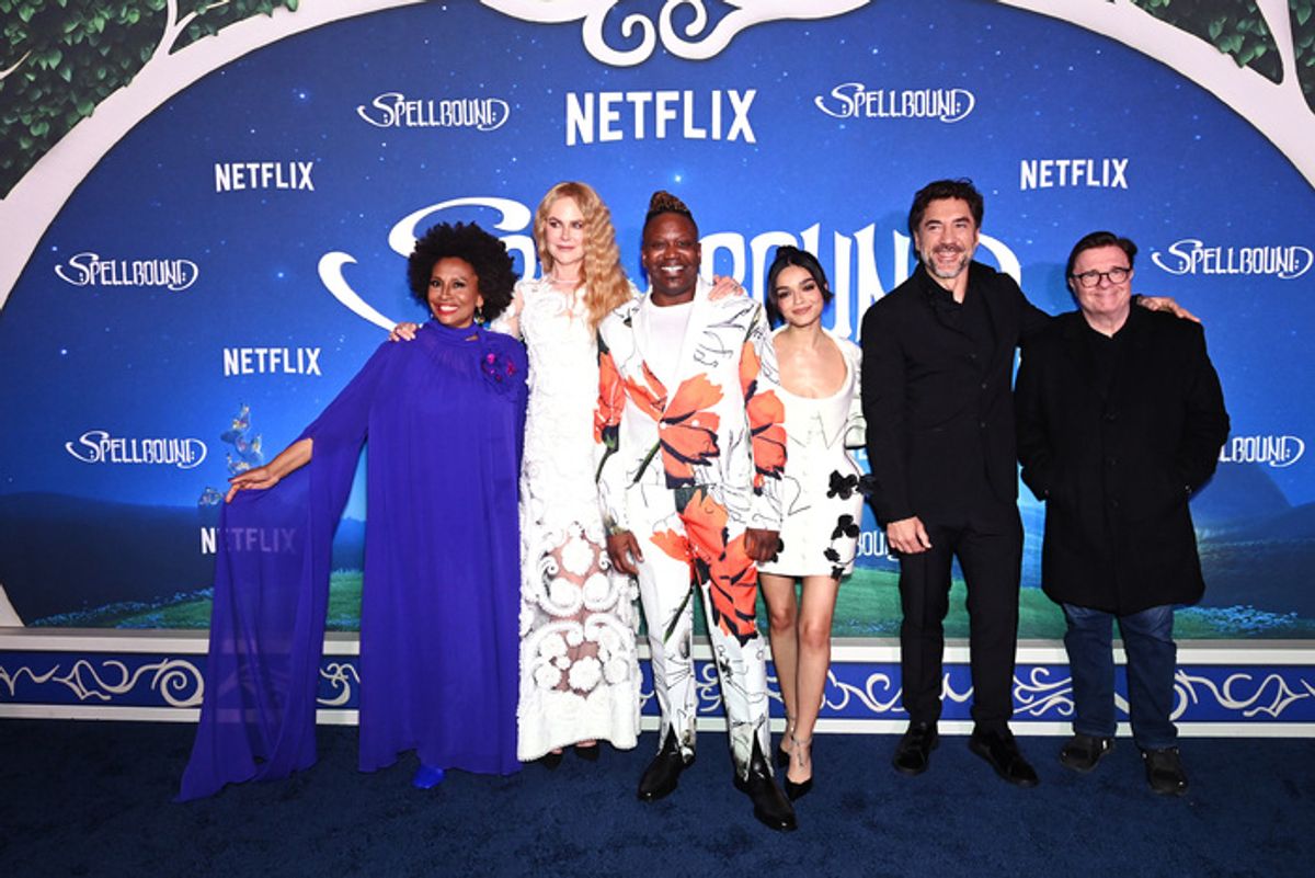 Jenifer Lewis, Nicole Kidman, Tituss Burgess, Rachel Zegler, Javier Bardem, and Nathan Lane at 