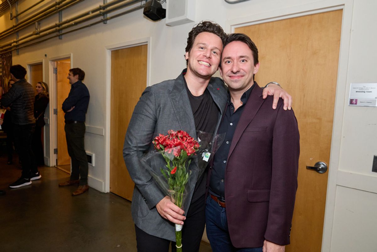 Jonathan Groff and Matthew Cardiner at 