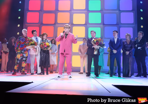 Jake Shears, Christian Borle, Katie Brayben, Elton John, Michael Cerveris, James Grah Photo
