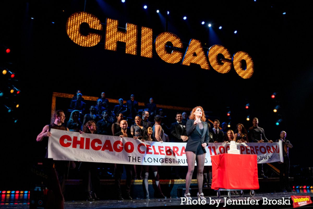 Dylis Croman and the cast of CHICAGO at 