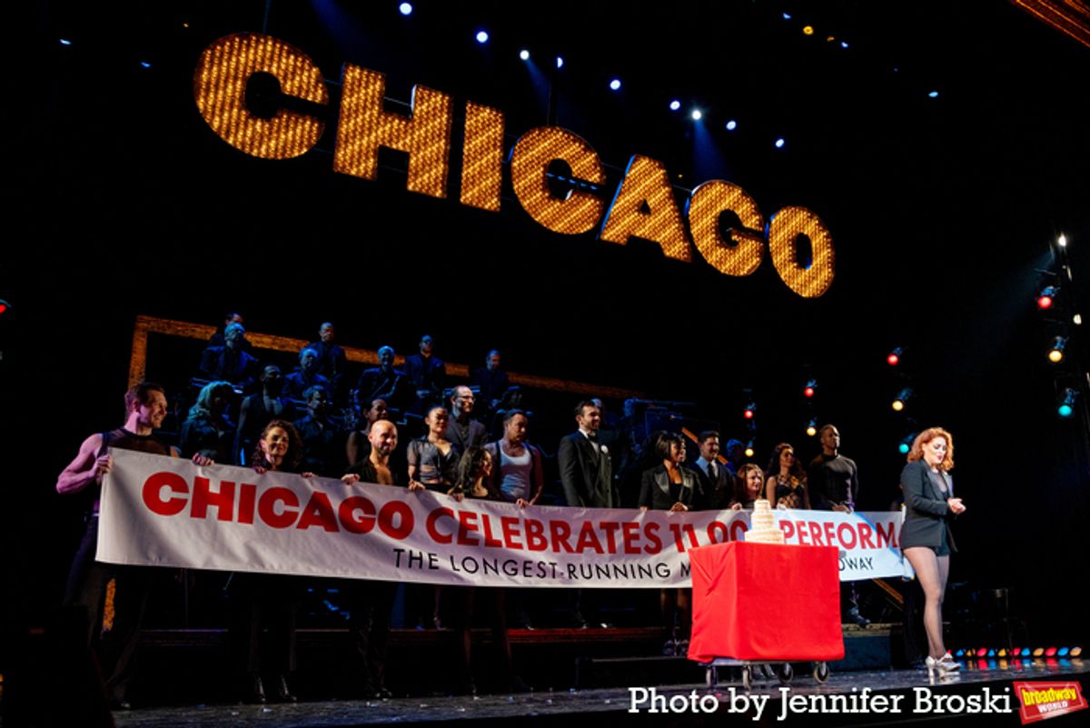 Dylis Croman and the cast of CHICAGO at 