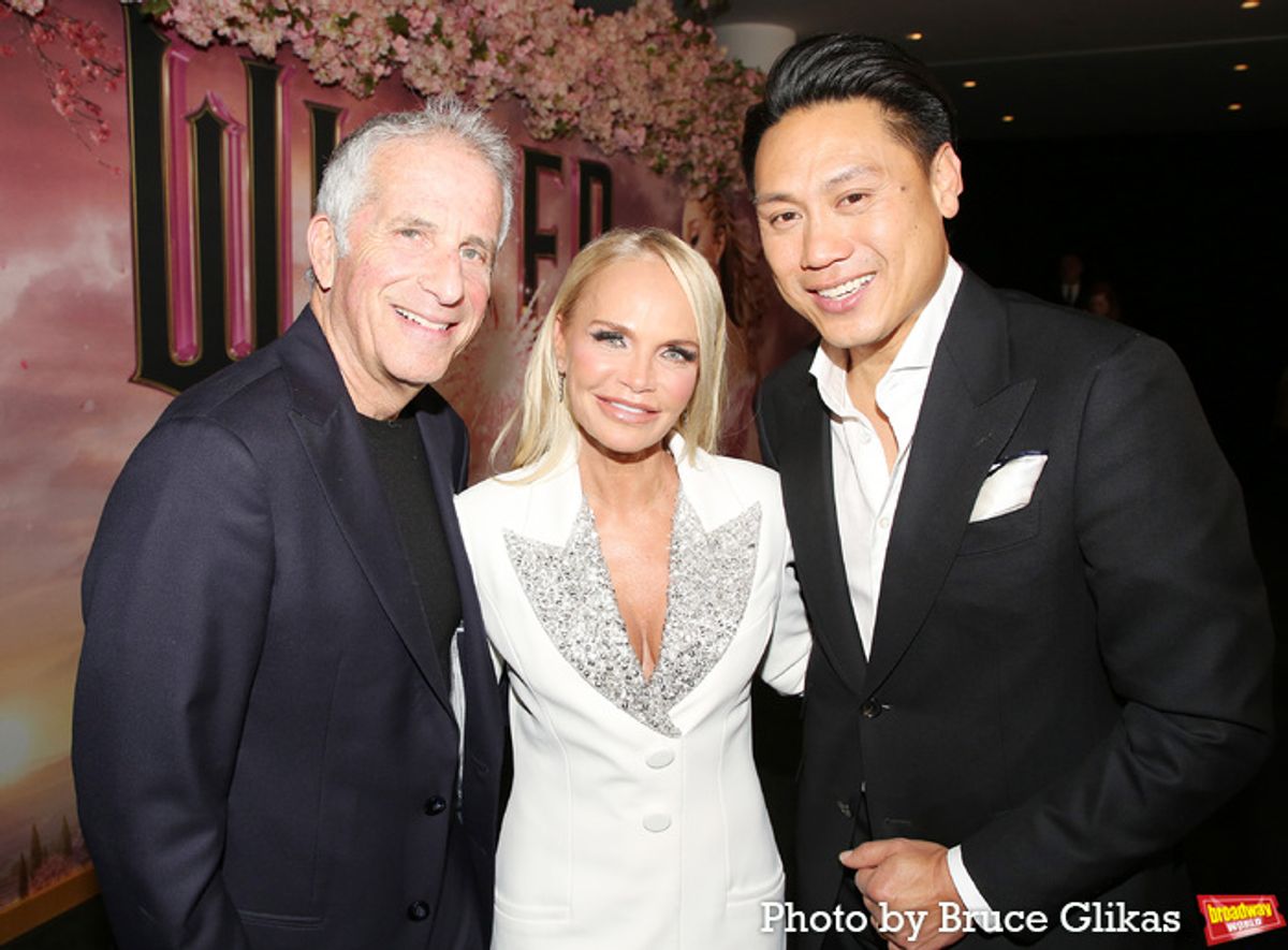 Marc Platt, Kristin Chenoweth and Jon M. Chu at 