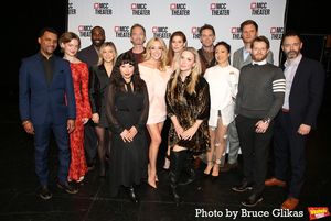 NEW YORK, NEW YORK - NOVEMBER 18: The cast of "Shit.Meet. Fan." poses at the opening  Photo