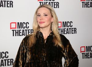 NEW YORK, NEW YORK - NOVEMBER 18: Jessica Rush poses at the opening night of "Shit.Me Photo