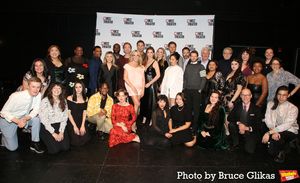 NEW YORK, NEW YORK - NOVEMBER 18: The cast of "Shit.Meet. Fan." poses at the opening  Photo