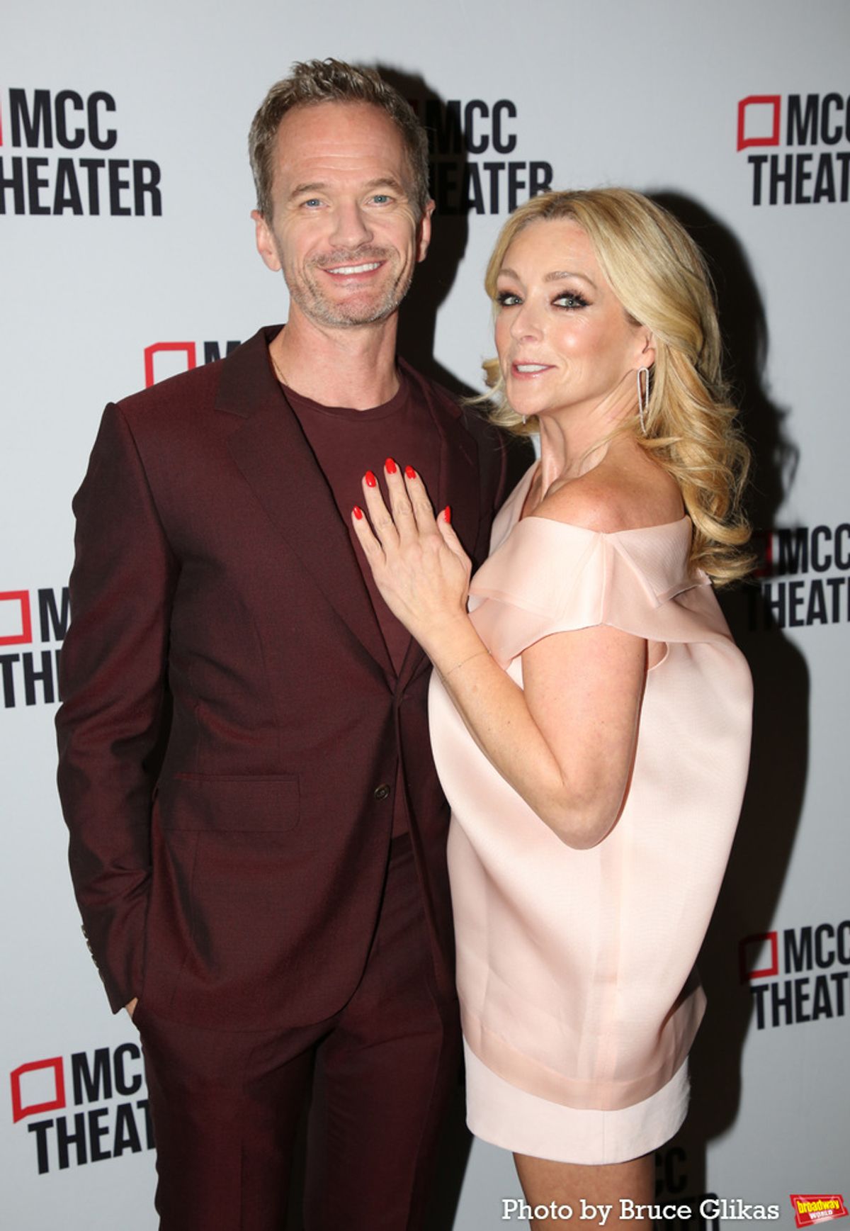 NEW YORK, NEW YORK - NOVEMBER 18: Neil Patrick Harris and Jane Krakowski pose at the opening night of 'Shit.Meet.Fan.' at MCC Theater on November 18, 2024 in New York City. (Photo by Bruce Glikas/WireImage) at 