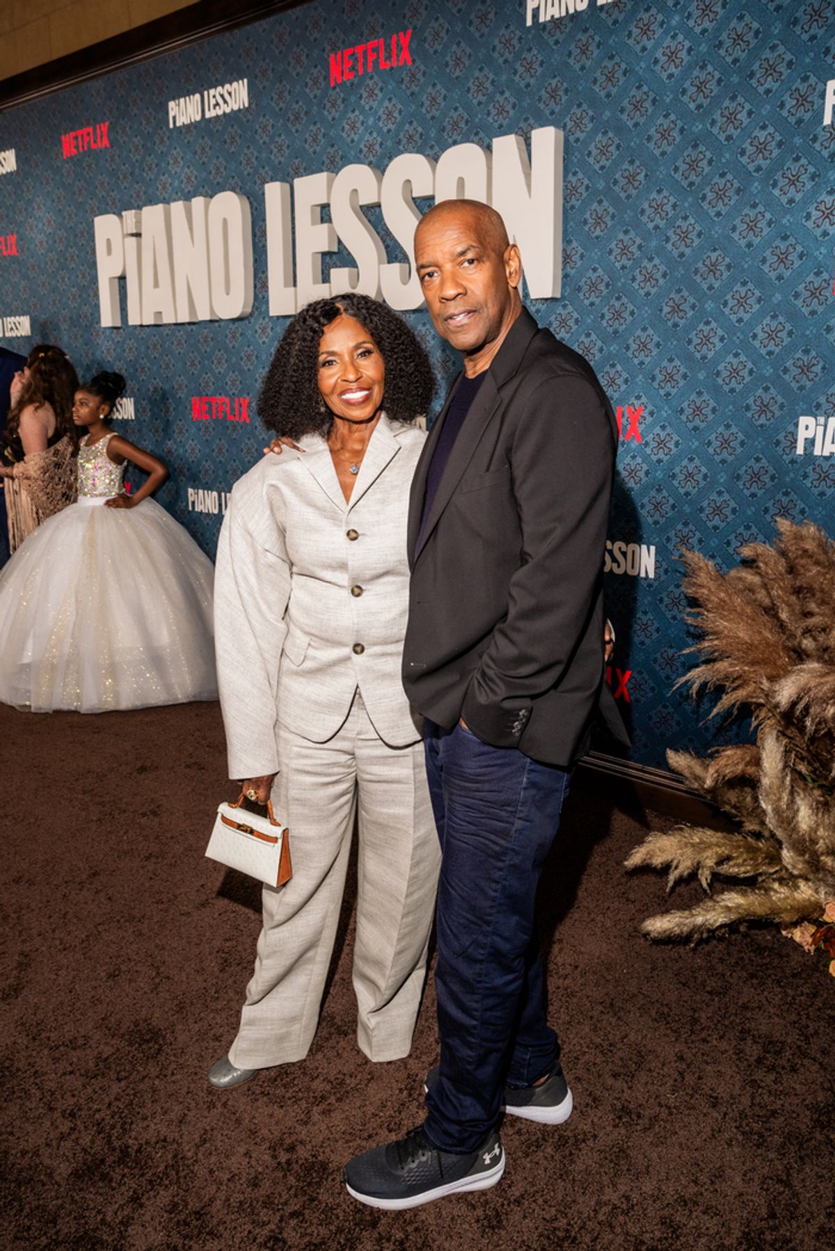 Pauletta Washington and Denzel Washington  at 