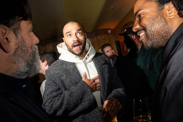 Jesse Williams (C) and Malcolm Washington (R)  Photo