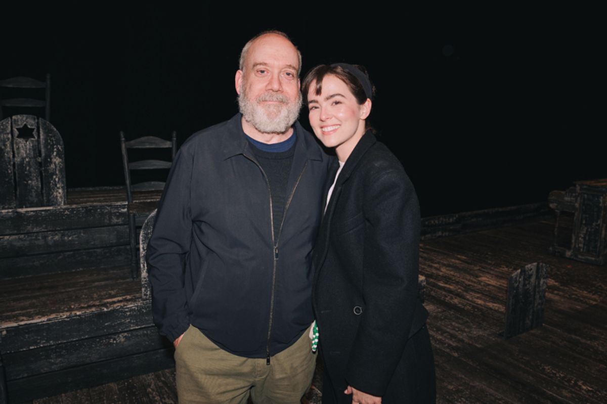 Paul Giamatti and Zoey Deutch at 