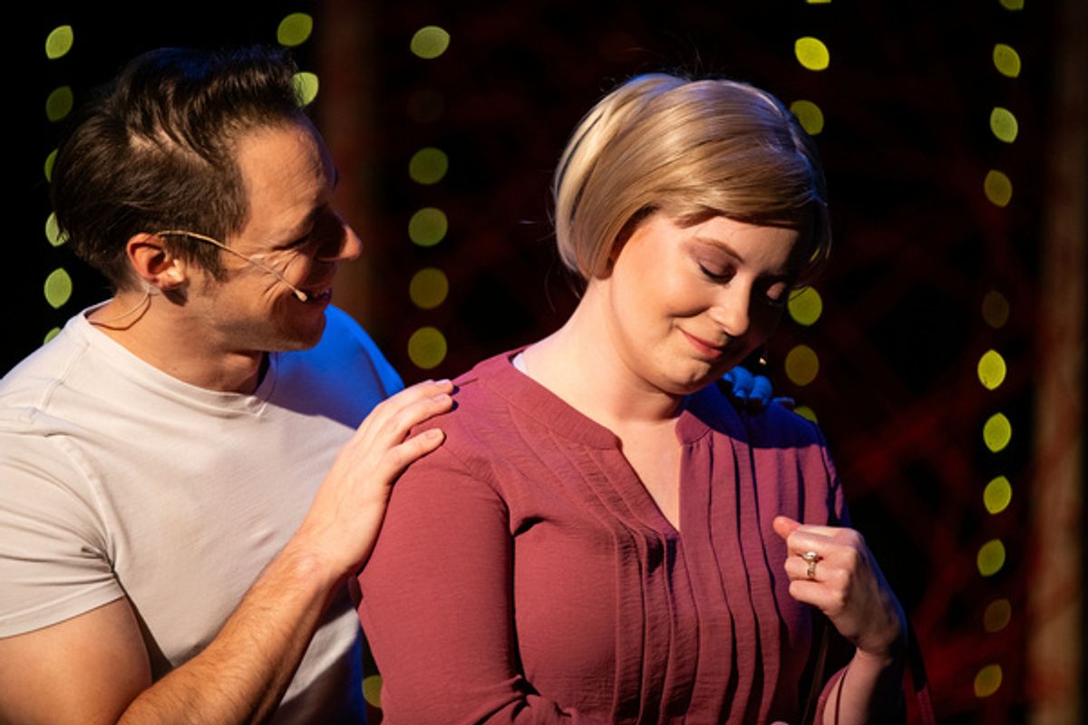 Adam DelMedico (GEORGE) and Lily Garnett (GRETA) in THE RED STRING.  Photo Credit: Kirk Moore @kirkmoorephoto at 