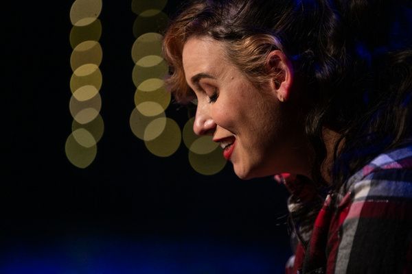 Adam DelMedico (GEORGE) and Lern Morrison (NESSA) in THE RED STRING.  Photo Credit: K Photo