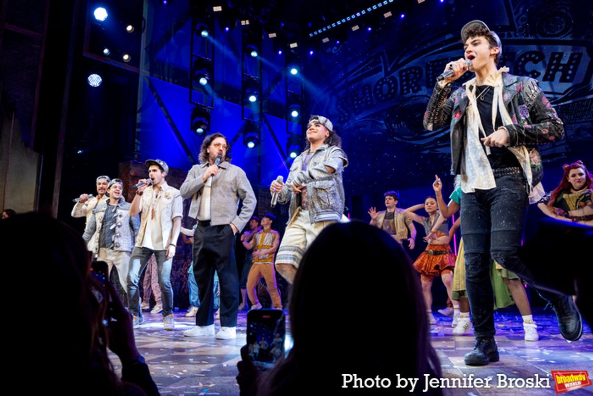 JC Chasez and the cast of & JULIET at 