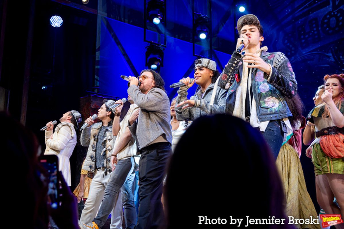 JC Chasez and the cast of & JULIET at 