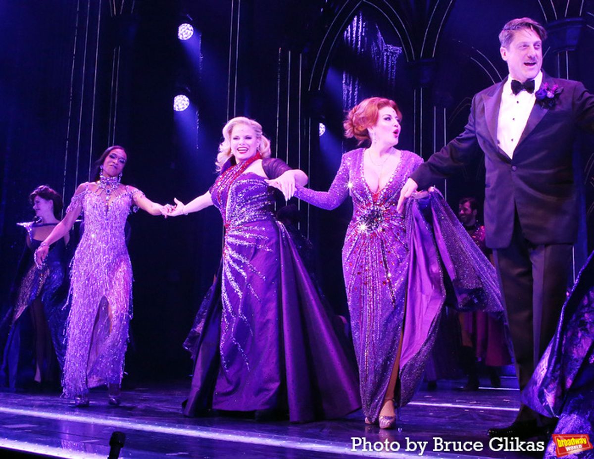 Michelle Williams, Megan Hilty, Jennifer Simard and Christopher Sieber at 
