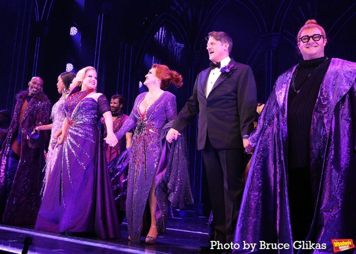 Taurean Everett, Michelle Williams, Megan Hilty, Jennifer Simard, Christopher Sieber and Josh Lamon at 