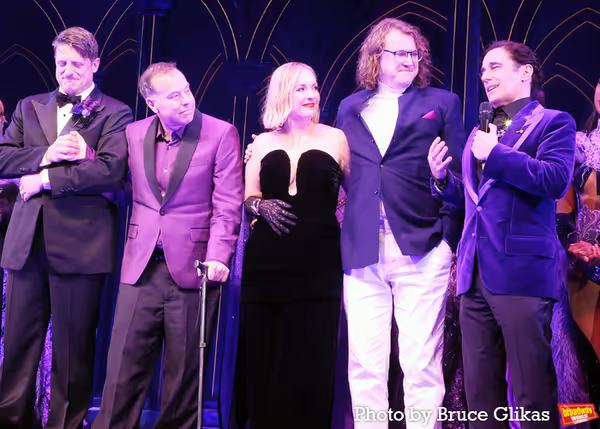 Christopher Sieber, Marco Pennette, Julia Mattison, Noel Carey and Christopher Gattel Photo