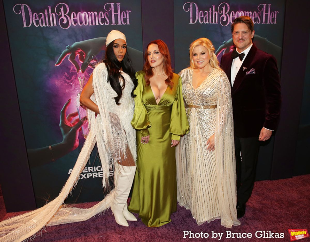 Michelle Williams, Jennifer Simard, Megan Hilty and Christopher Sieber at 