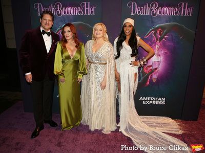 Christopher Sieber, Jennifer Simard, Megan Hilty and Michelle Williams Photo