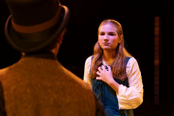 Hera (Eloise Owens) listens to her father Creon. Photo