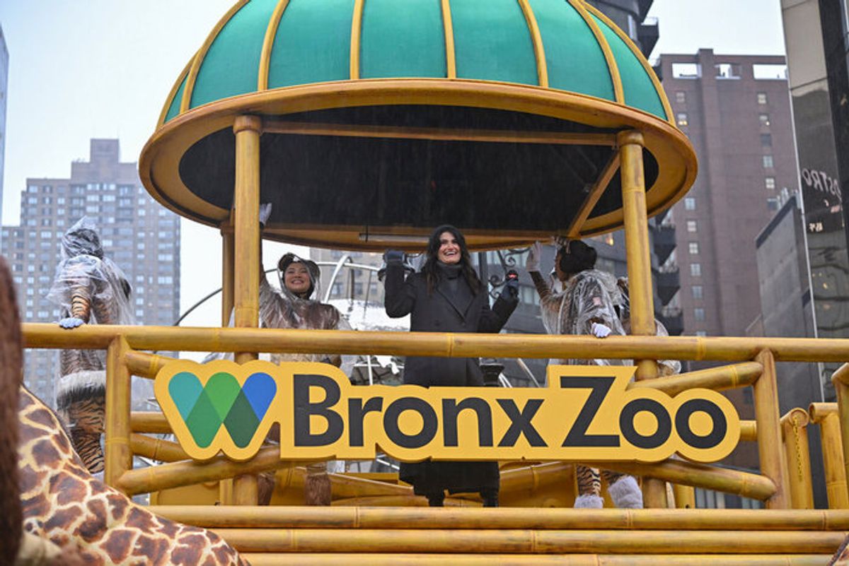 Idina Menzel on the Bronx Zoo Float at 