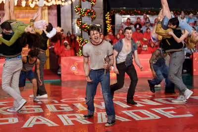 Brody Grant in "The Outsiders" Broadway Performance Photo