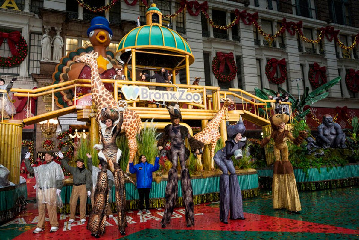 Idina Menzel on the Bronx Zoo Float at 