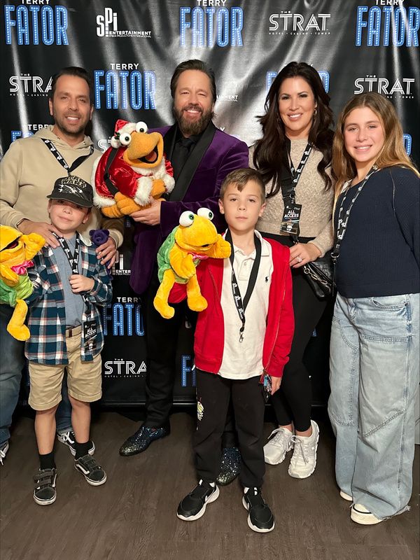 Terry Fator, Emily Simpson, and Family Photo