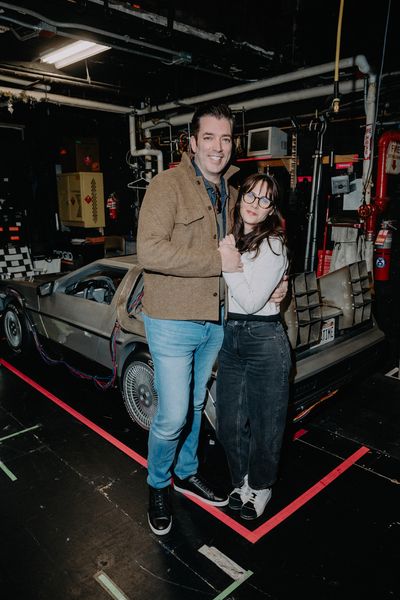 Zooey Deschanel and Jonathan Scott  Visit Back to the Future on Broadway  Photo