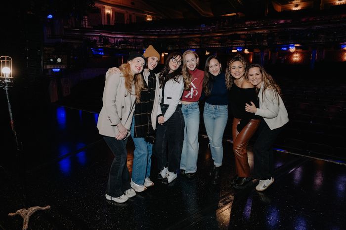 Photos: Zooey Deschanel and Jonathan Scott Visit BACK TO THE FUTURE on Broadway — photo 3 of 9