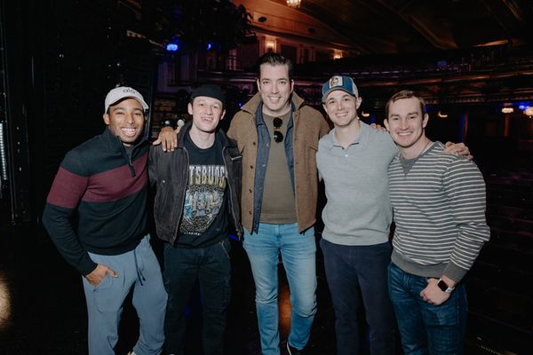 Zooey Deschanel and Jonathan Scott  Visit Back to the Future on Broadway  Photo