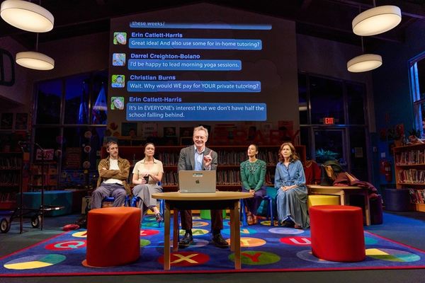 Thomas Middleditch, Amber Gray, Bill Irwin, Chelsea Yakura-Kurtz, and Jessica Hecht Photo