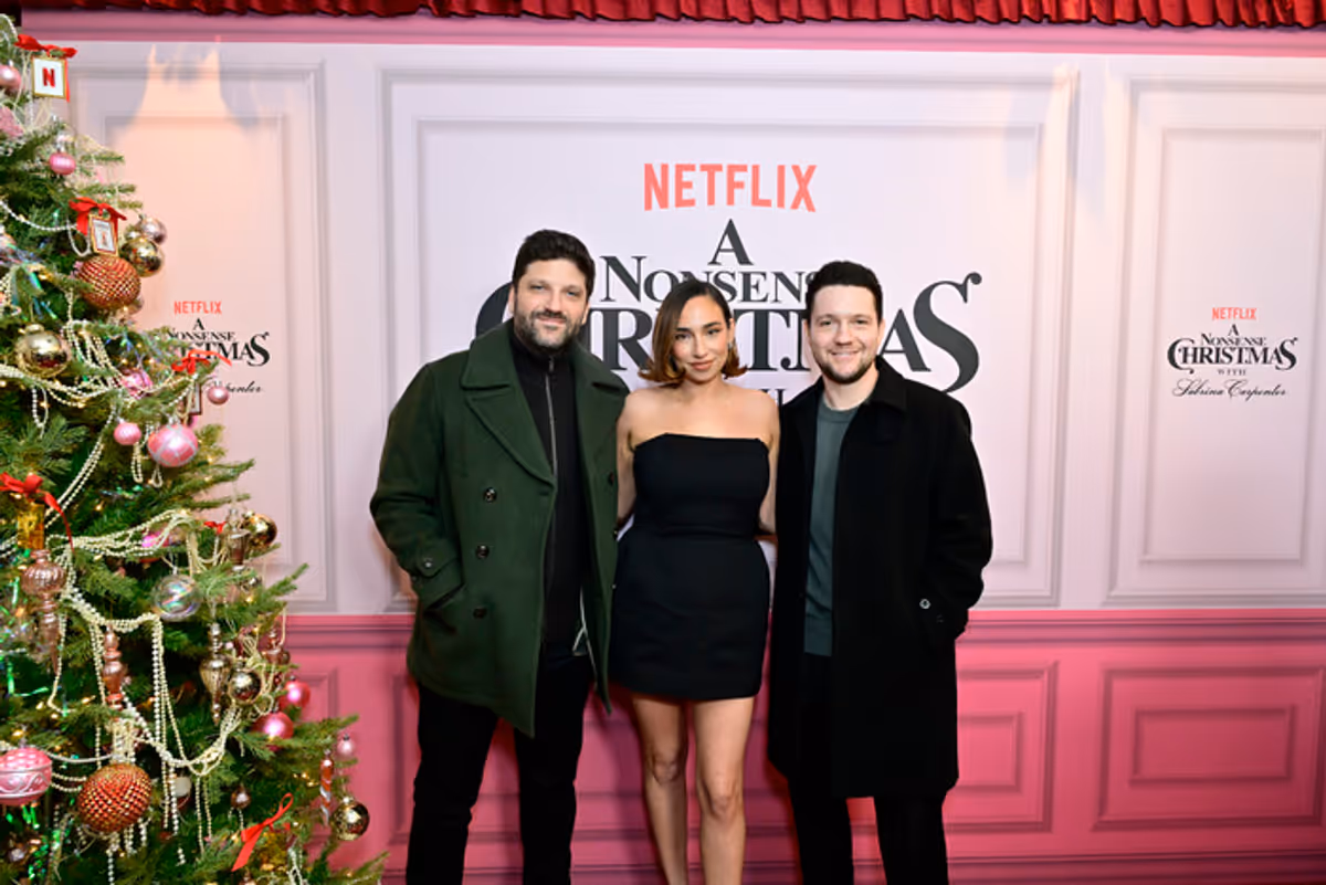Michael Ratner, Simone Spira, and Scott Ratner at Photos: Sabrina Carpenter & More at New York Screening of A NONSENSE CHRISTMAS Special