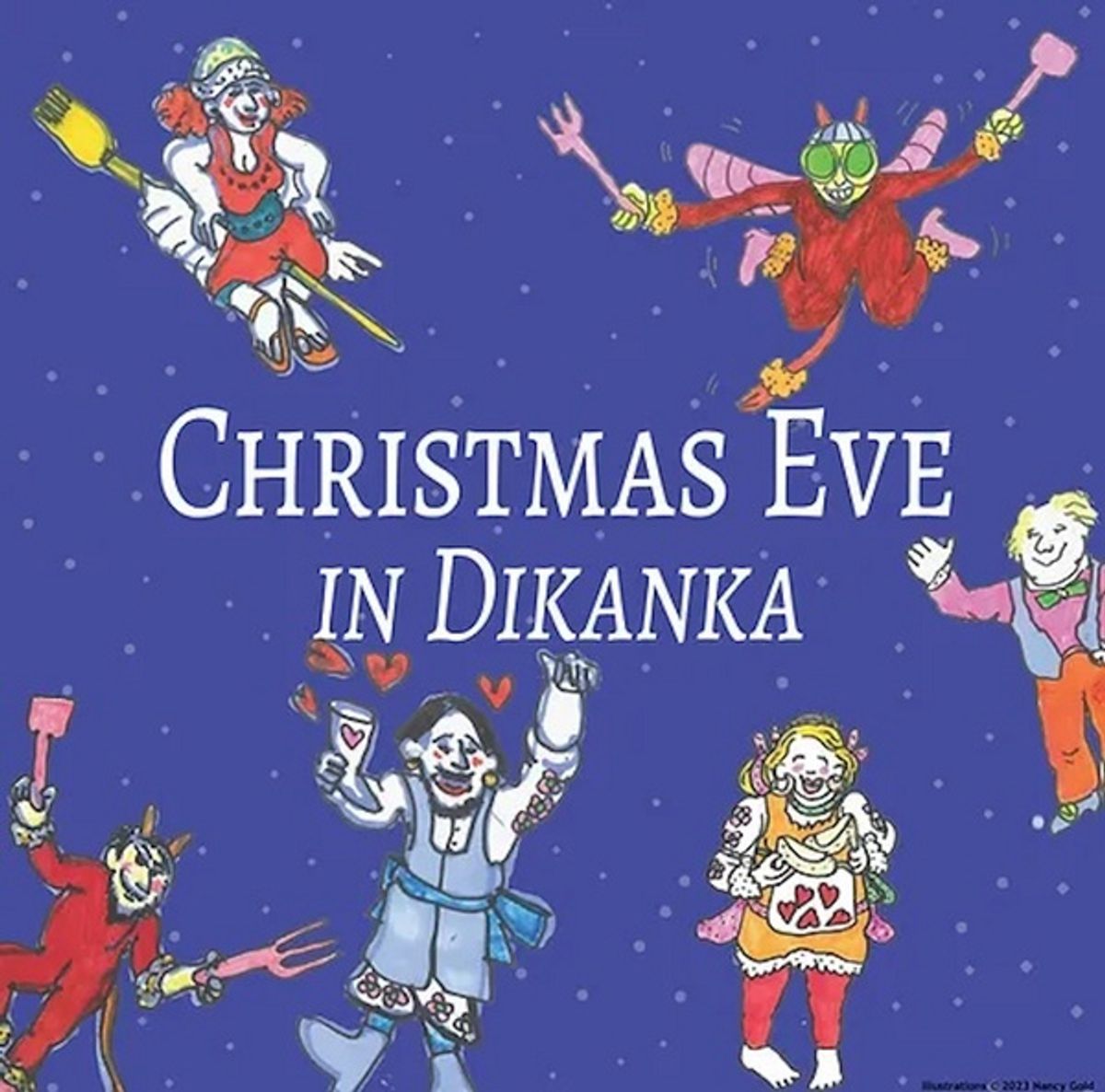 Christmas Eve in Dikanka Graphic, Illustration by Nancy Gold. at 