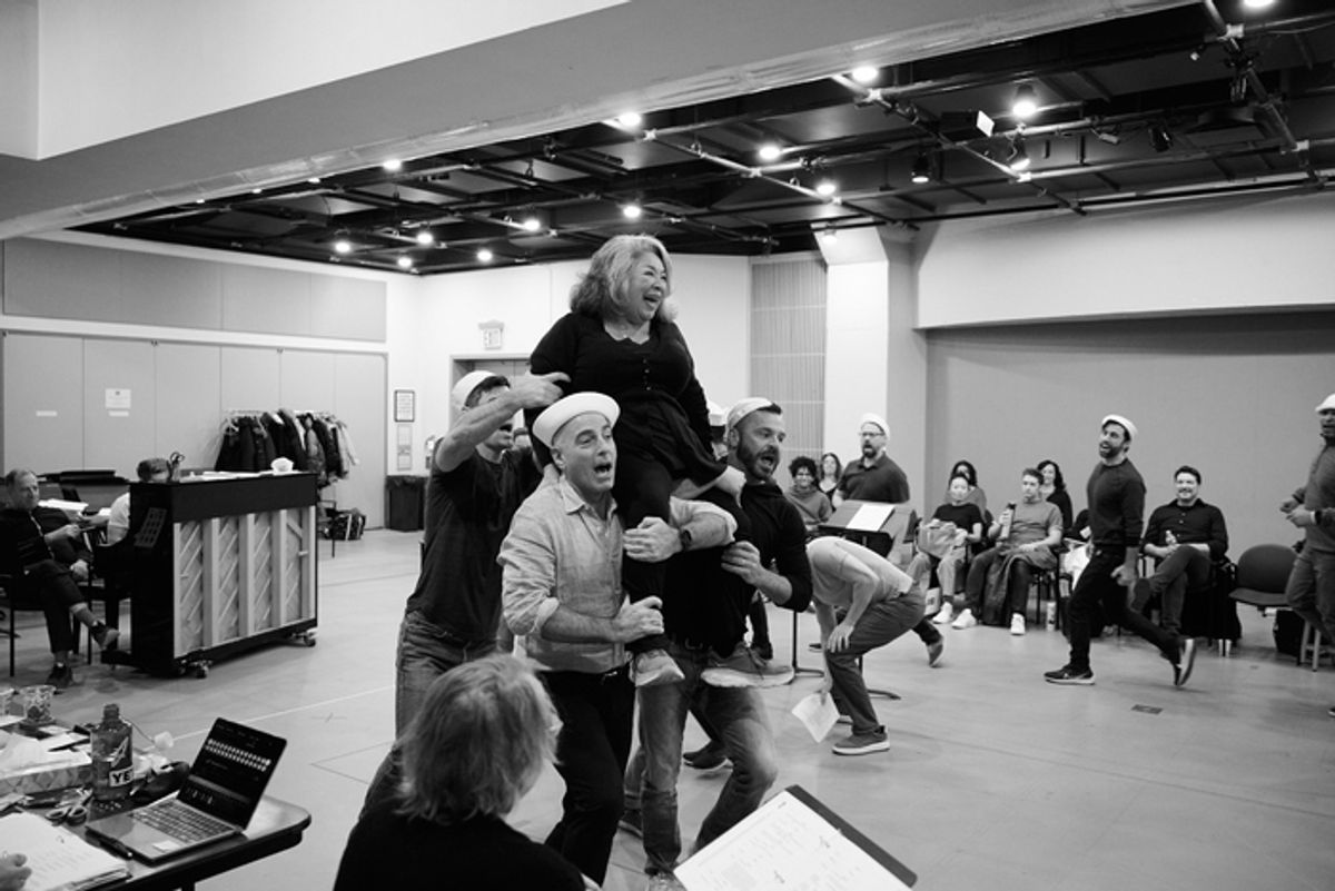 Loretta Ables Sayre and the ensemble at 